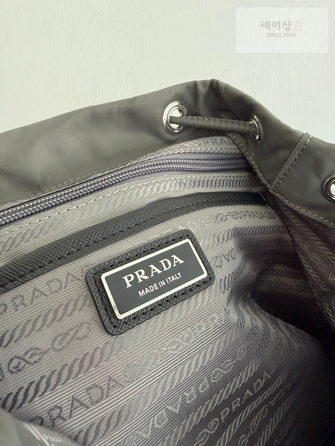 프라다 프라다 리나일론 백팩 그레이 Bag 8번 이미지