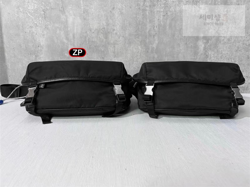 P R A D A 프라다 리나일론 사피아노 레더 숄더 바이커 백 미디엄 2VH994 Bag 12번 이미지