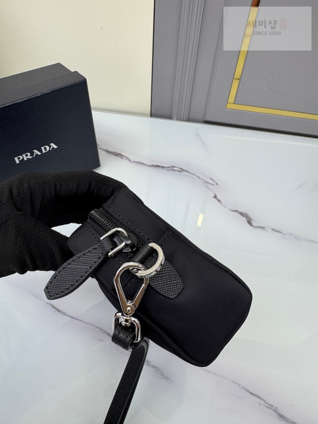 프라다 프라다 리나일론 스몰 파우치 블랙 Bag 4번 이미지