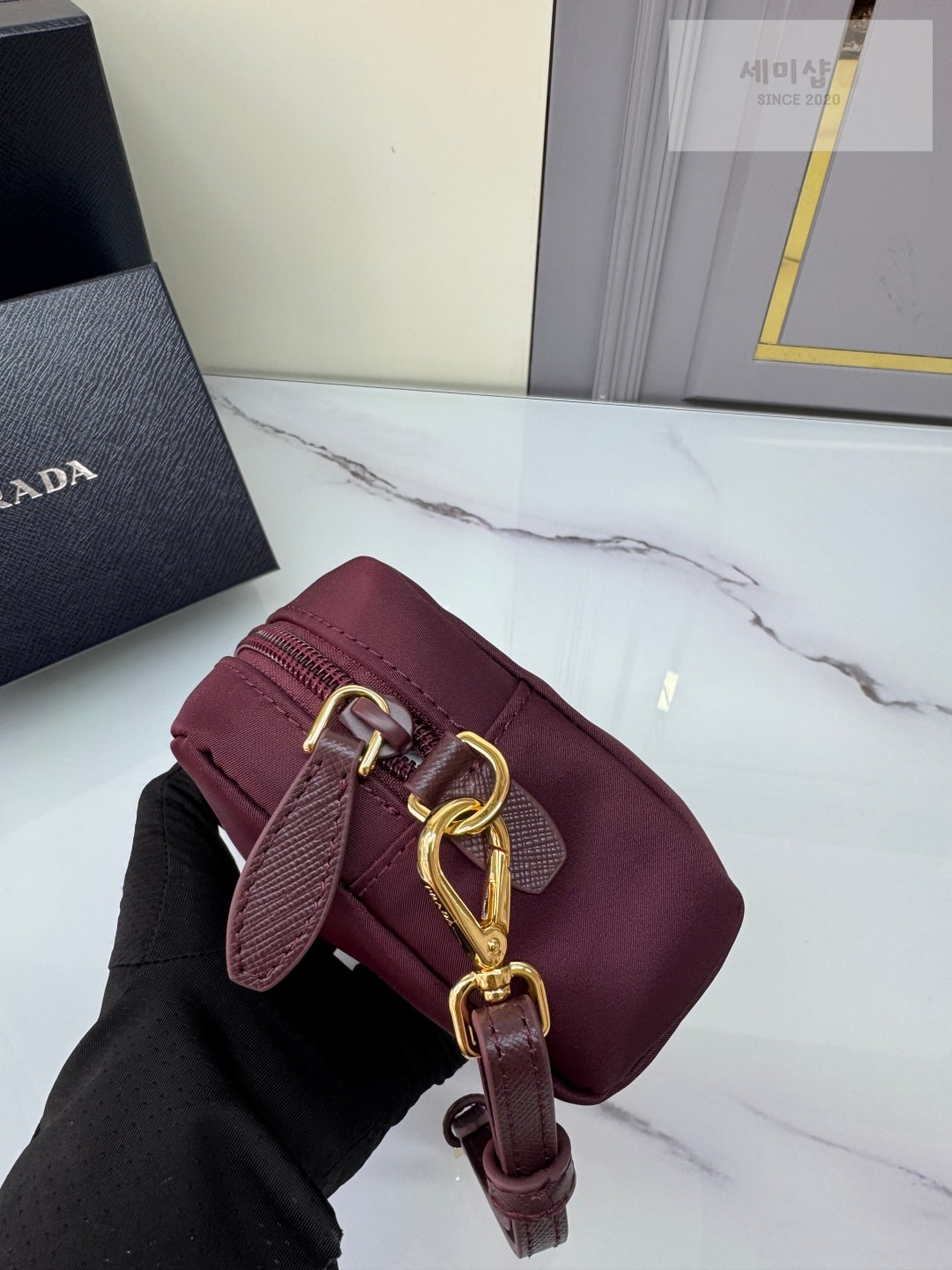 프라다 프라다 리나일론 스몰 파우치 블랙 Bag 12번 이미지