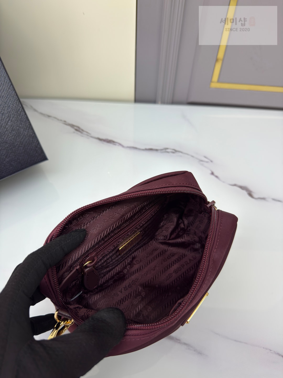 프라다 프라다 리나일론 스몰 파우치 블랙 Bag 16번 이미지
