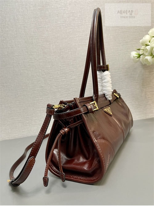 P R A D A 프라다 소프트 룩스 핸드백 미디엄 1BA426 Bag 4번 이미지