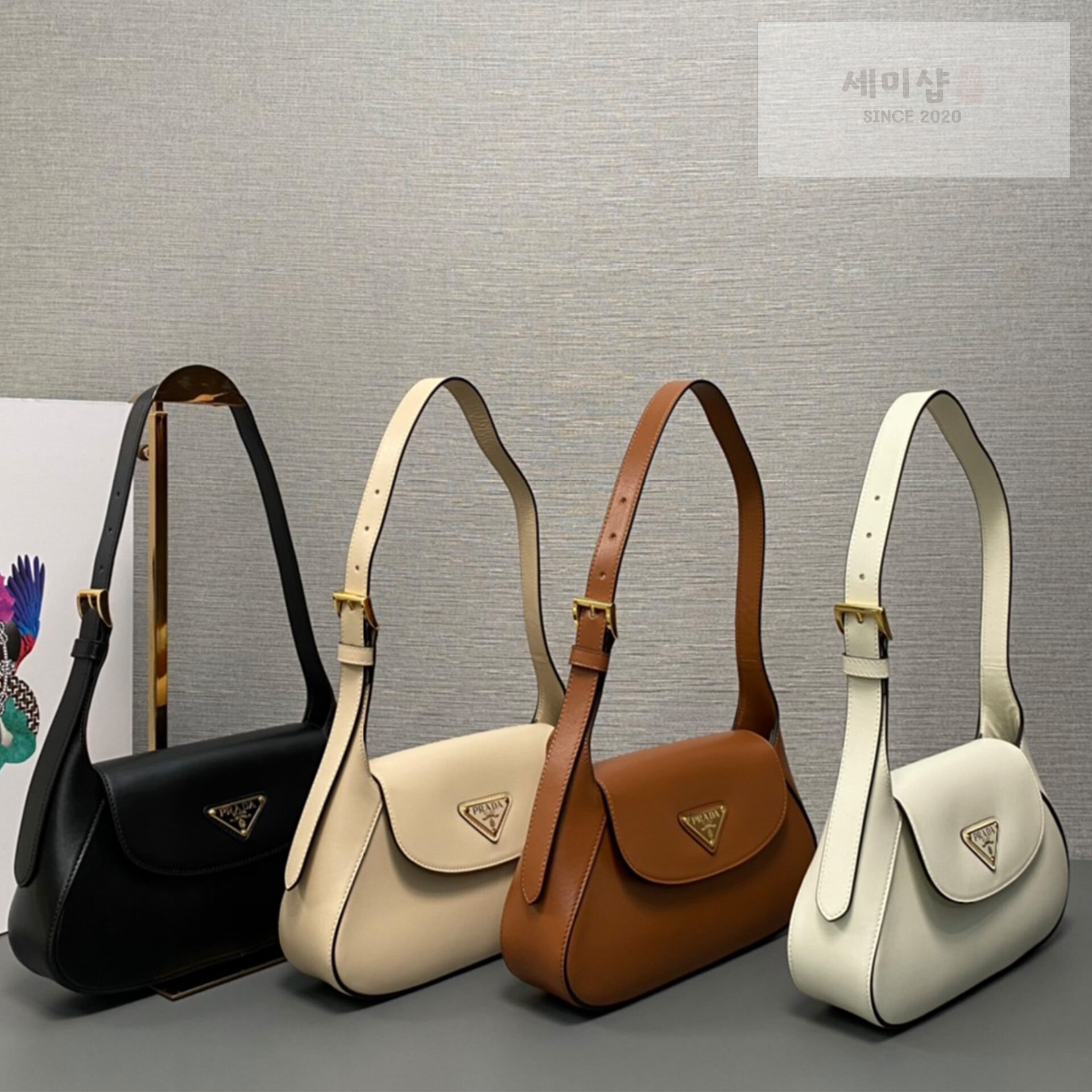 P R A D A 프라다 스몰 가죽 숄더백 25*15*5.5cm “4COLOR” BLACK Bag 15번 이미지