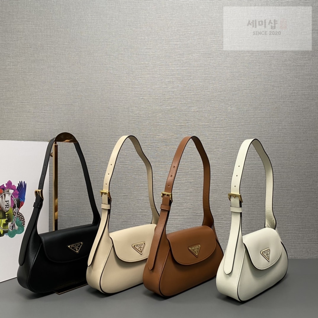 P R A D A 프라다 스몰 가죽 숄더백 25*15*5.5cm “4COLOR” BLACK Bag 1번 이미지