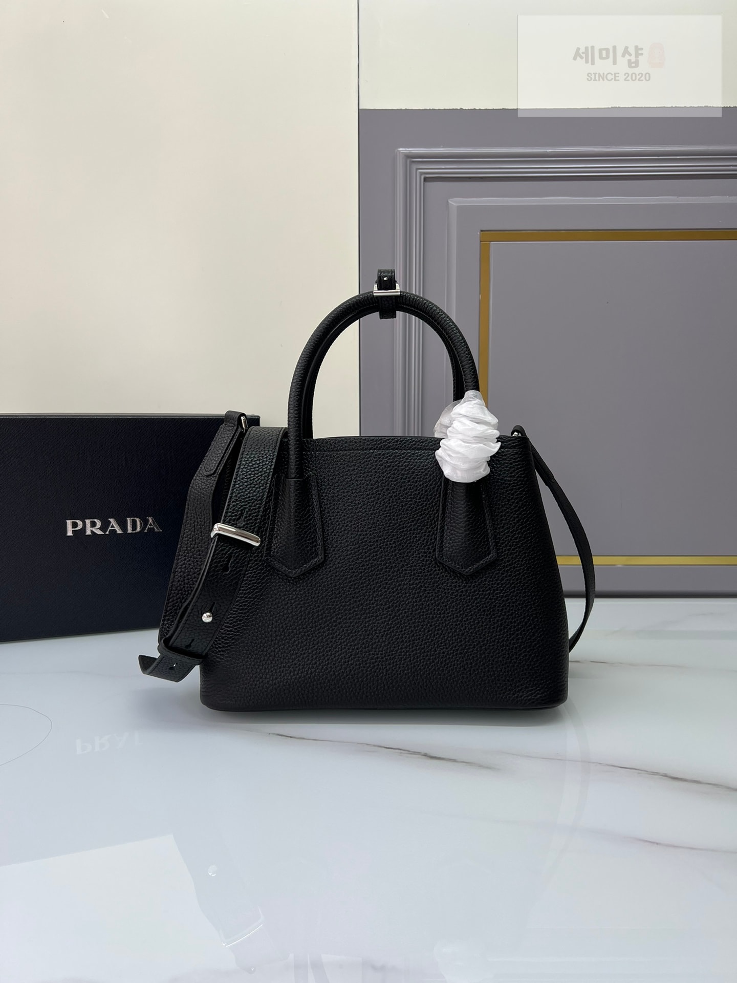 프라다 프라다 스몰 더블백 네로(블랙) Bag 3번 이미지