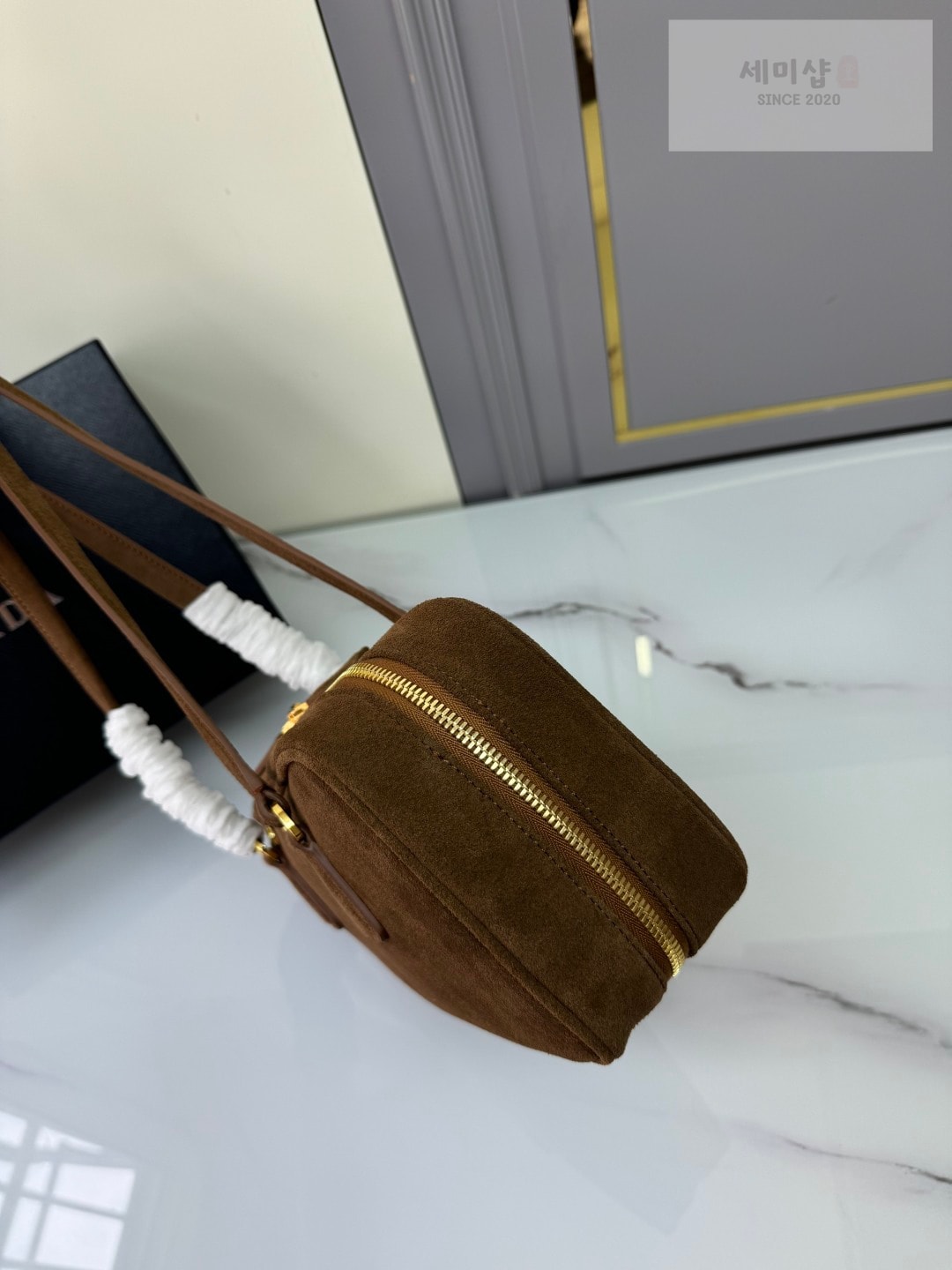 프라다 프라다 스웨이드 비올레토 볼링백 Bag 3번 이미지