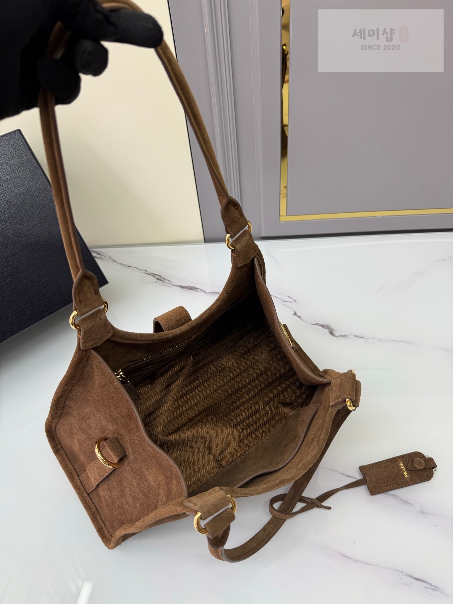 프라다 프라다 스웨이드 토트백 스웨이드 Bag 5번 이미지