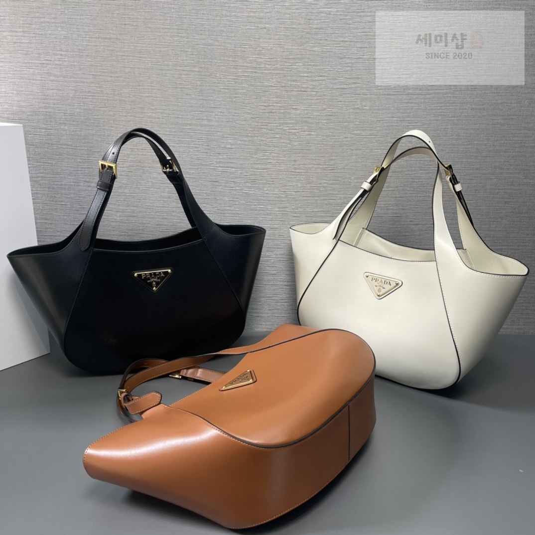 P R A D A 프라다 트라이앵글 로고 미디엄 레더 토드 백 28*20.5*7.5CM “3COLOR” NO.1 Bag 1번 이미지