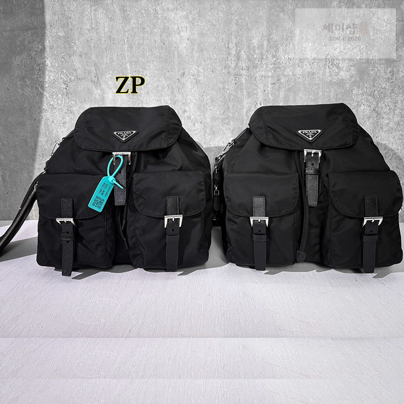 P R A D A 프라다 파우치 리나일론 미디엄 백팩 블랙 1BZ811 레플리카 4번 이미지 - Bag | 세미샵 레플리카 사이트