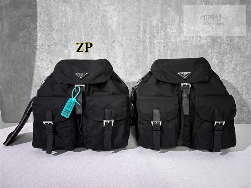 P R A D A 프라다 파우치 리나일론 미디엄 백팩 블랙 1BZ811 레플리카 16번 이미지 - Bag | 세미샵 레플리카 사이트