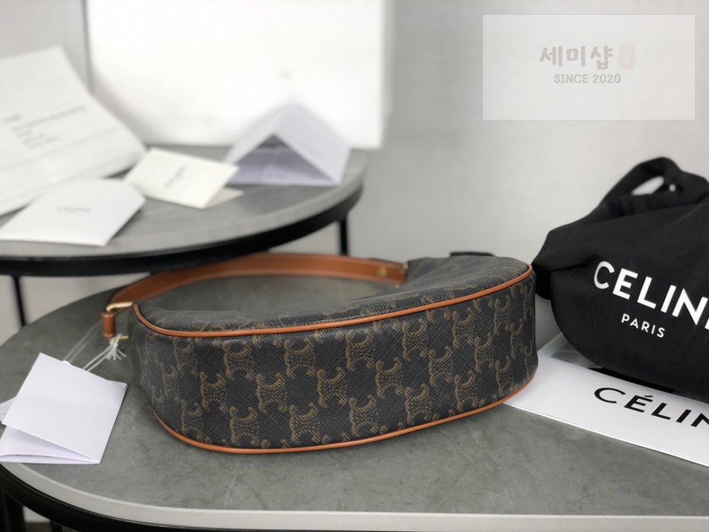 C E L I N E Celine Ava Bag in Triomphe Canvas and Calfskin Bag 4번 이미지