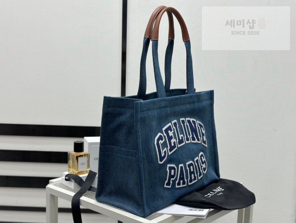 C E L I N E Celine Cabas Blue Denim Bag 3번 이미지