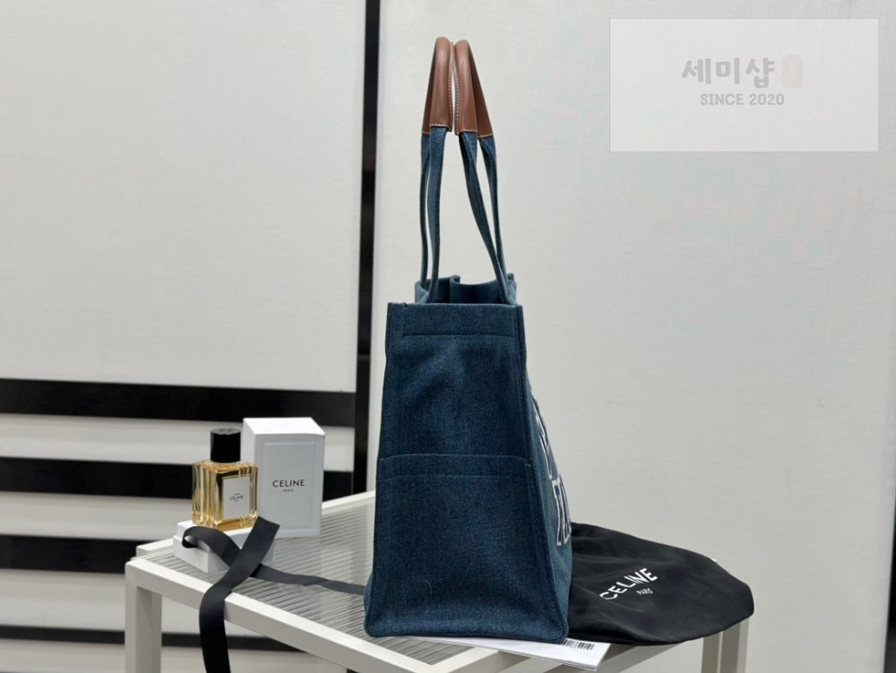 C E L I N E Celine Cabas Blue Denim Bag 4번 이미지