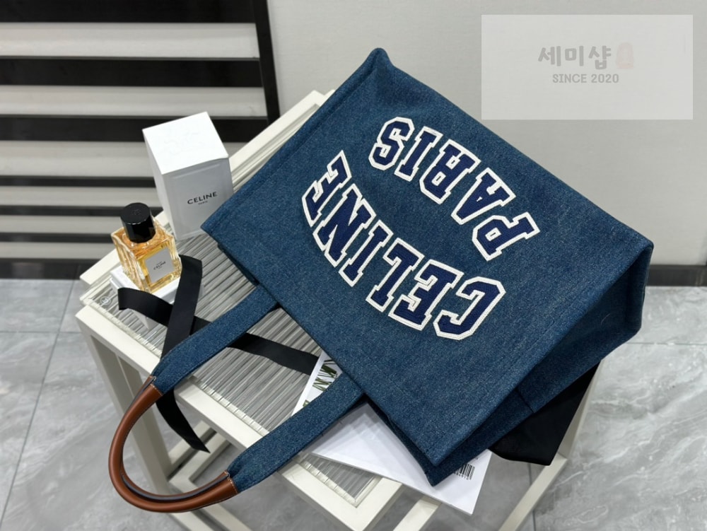 C E L I N E Celine Cabas Blue Denim Bag 6번 이미지