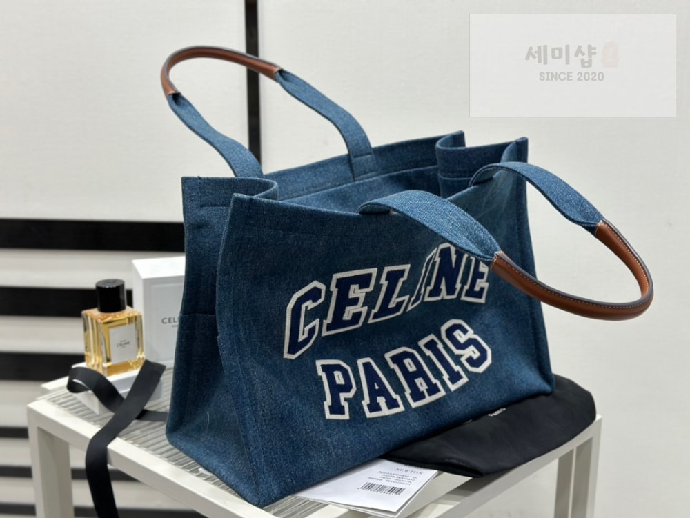 C E L I N E Celine Cabas Blue Denim Bag 7번 이미지