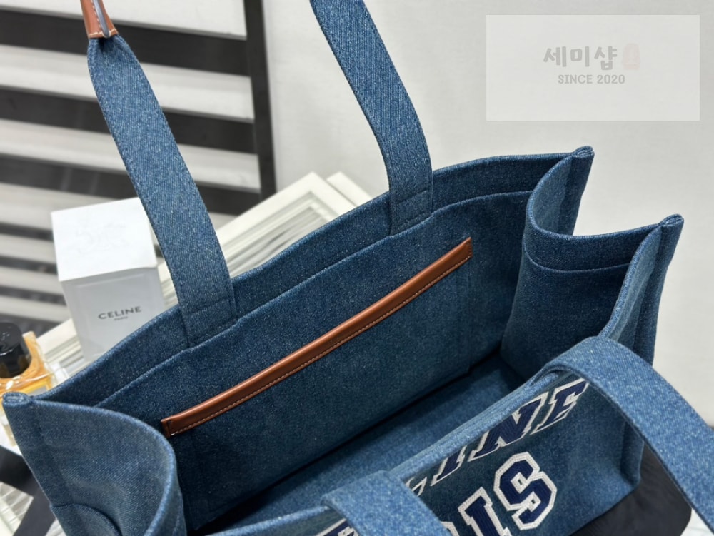 C E L I N E Celine Cabas Blue Denim Bag 8번 이미지
