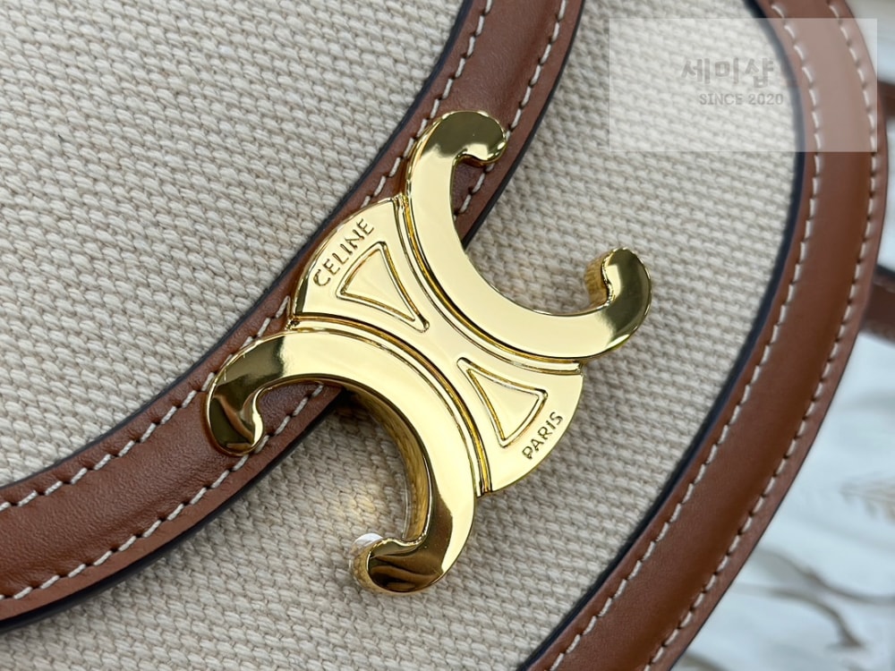C E L I N E Celine Mini Clea Vesace Canvas & Calfskin Bag 5번 이미지