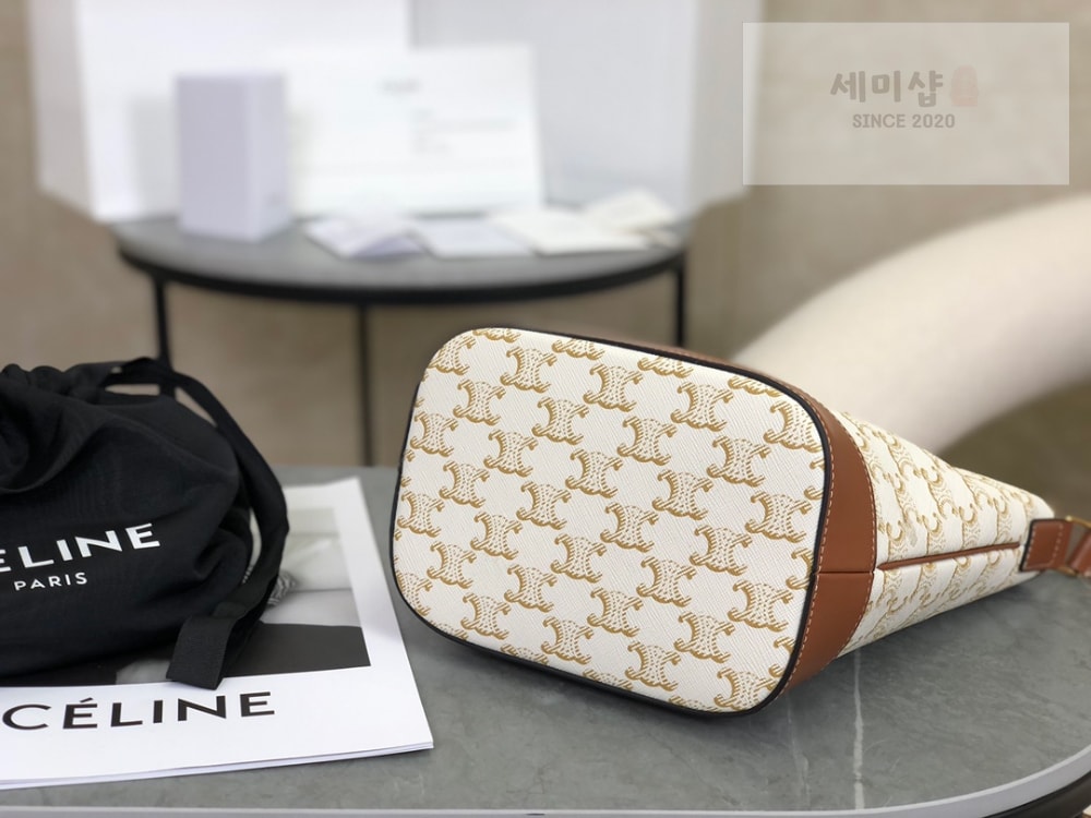 C E L I N E Celine Small Bucket Triomphe Canvas & Calfskin Bag 2번 이미지