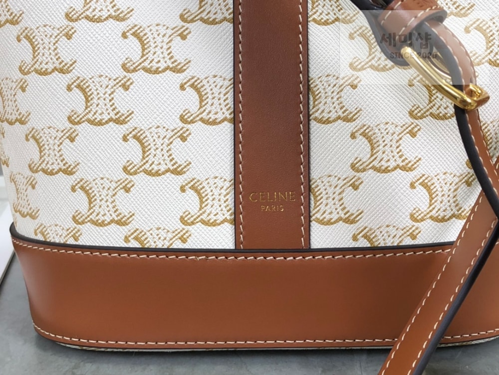 C E L I N E Celine Small Bucket Triomphe Canvas & Calfskin Bag 4번 이미지
