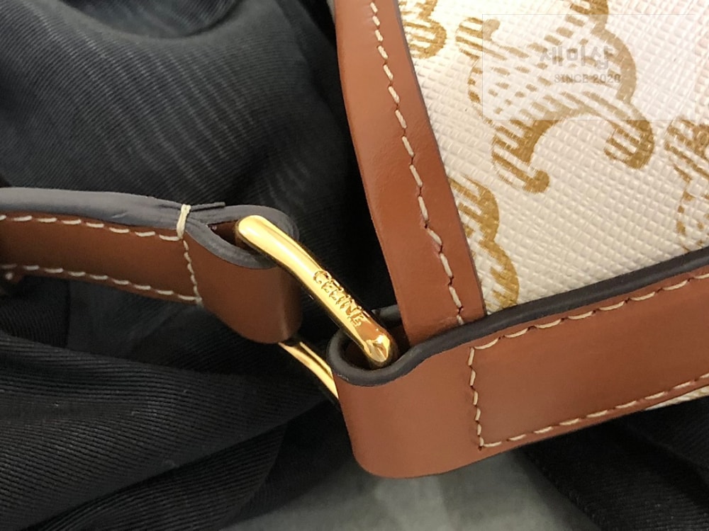 C E L I N E Celine Small Bucket Triomphe Canvas & Calfskin Bag 5번 이미지