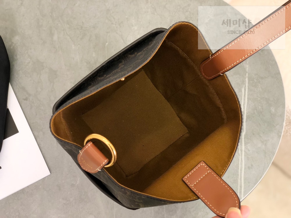 C E L I N E Celine Strap Box Triomphe Canvas and Calfskin Bag 8번 이미지