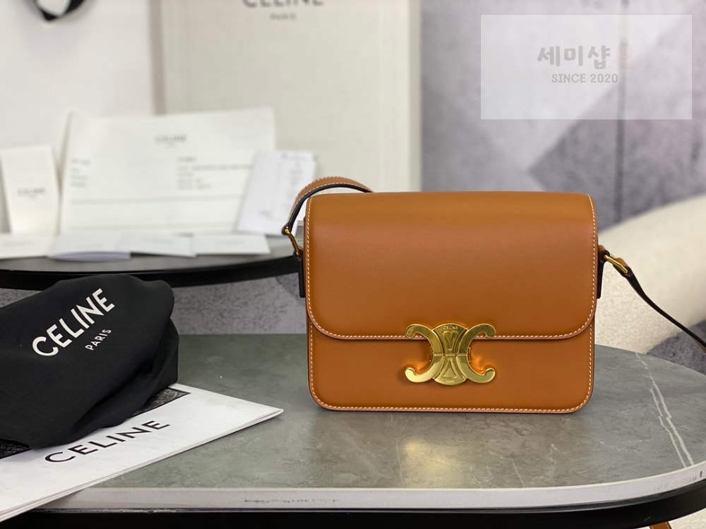 C E L I N E Celine Teen Triomphe Bag Shiny Calfskin Bag 1번 이미지