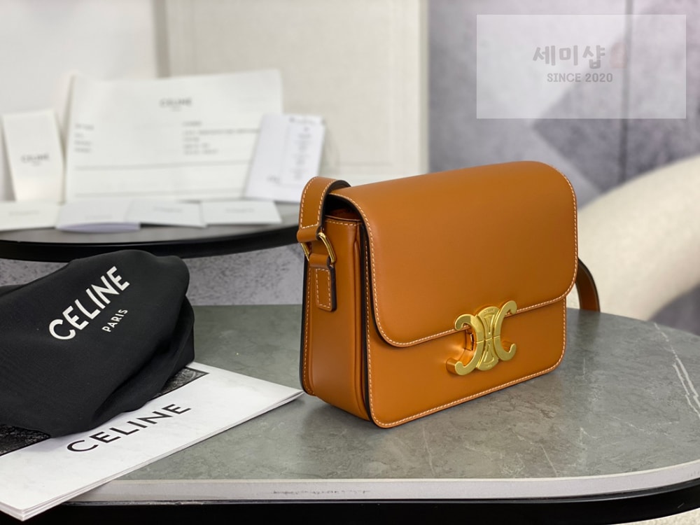 C E L I N E Celine Teen Triomphe Bag Shiny Calfskin Bag 2번 이미지