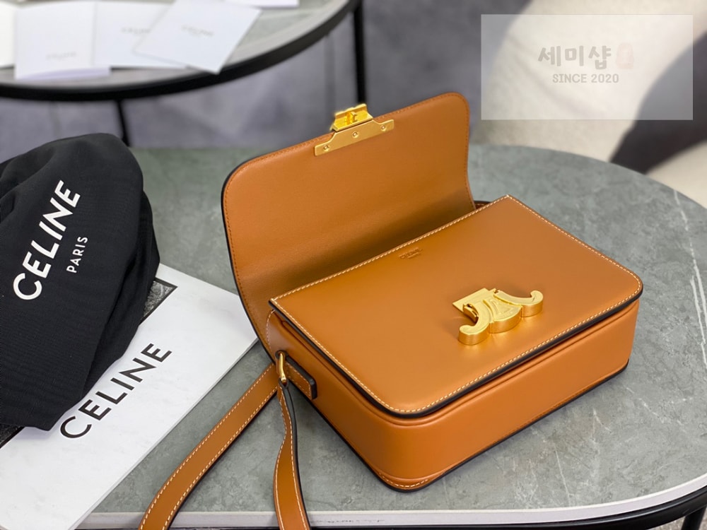 C E L I N E Celine Teen Triomphe Bag Shiny Calfskin Bag 5번 이미지