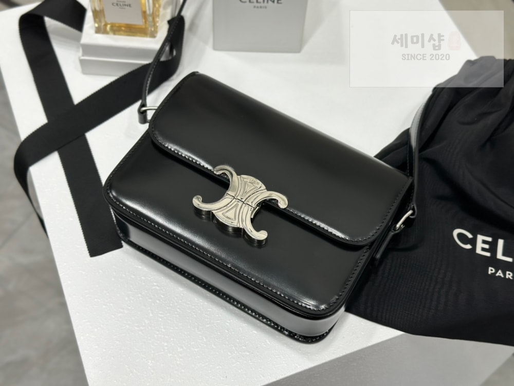 C E L I N E Celine Teen Triomphe Bag Shiny Calfskin Bag 8번 이미지