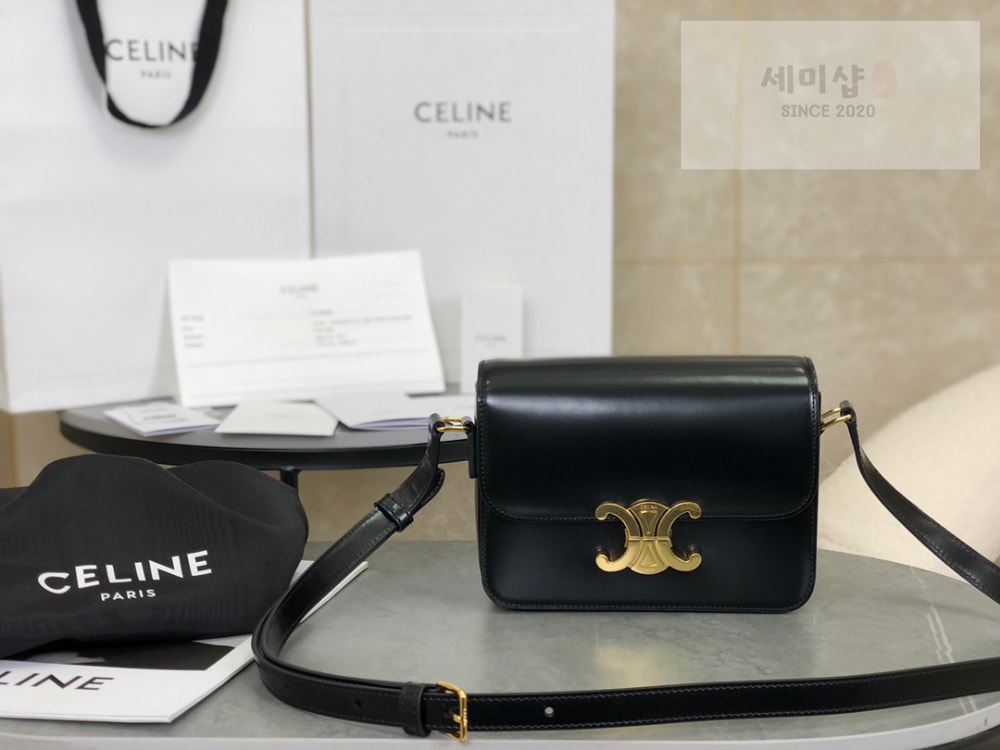 C E L I N E Celine Teen Triomphe Bag Shiny Calfskin Bag 1번 이미지