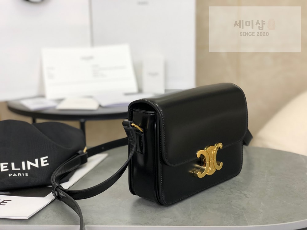 C E L I N E Celine Teen Triomphe Bag Shiny Calfskin Bag 3번 이미지