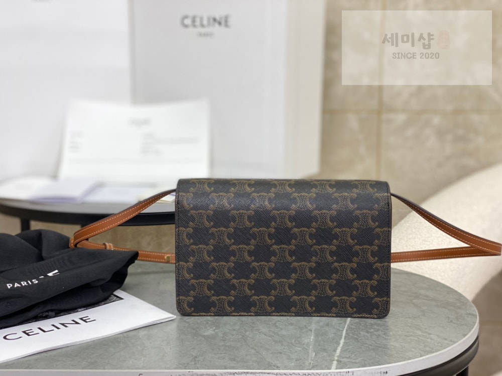 C E L I N E Celine Wallet on strap in Triomphe Canvas Bag 2번 이미지