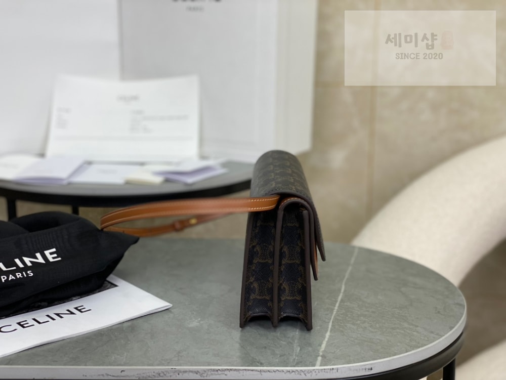 C E L I N E Celine Wallet on strap in Triomphe Canvas Bag 8번 이미지