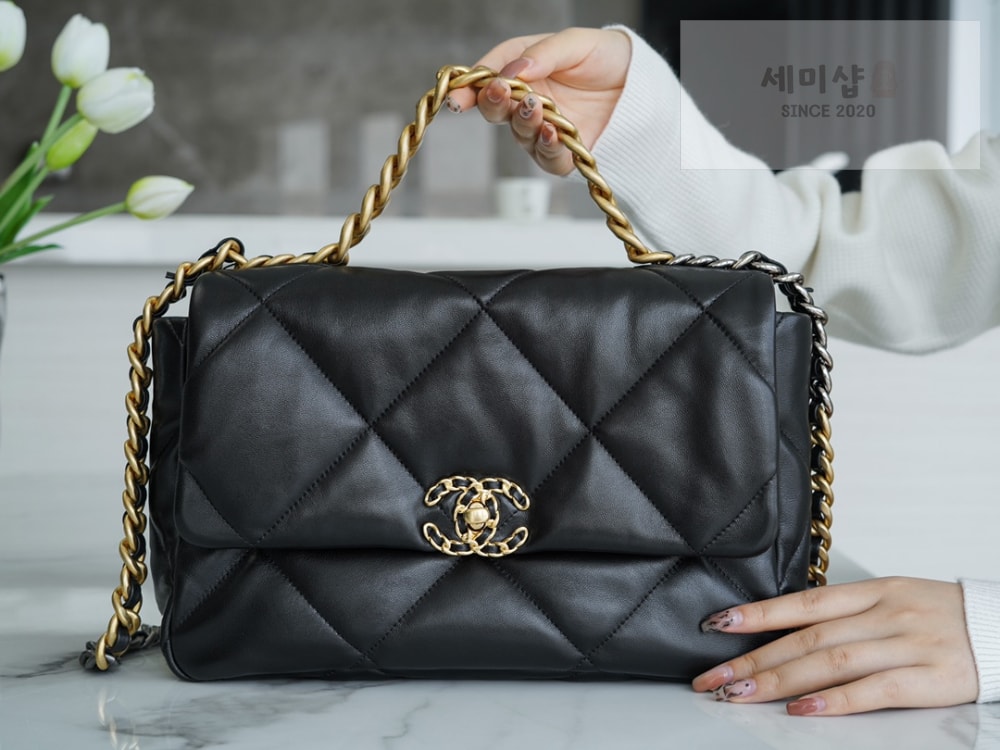 C H A N E L Chanel 19 Large 블랙 Bag 1번 이미지