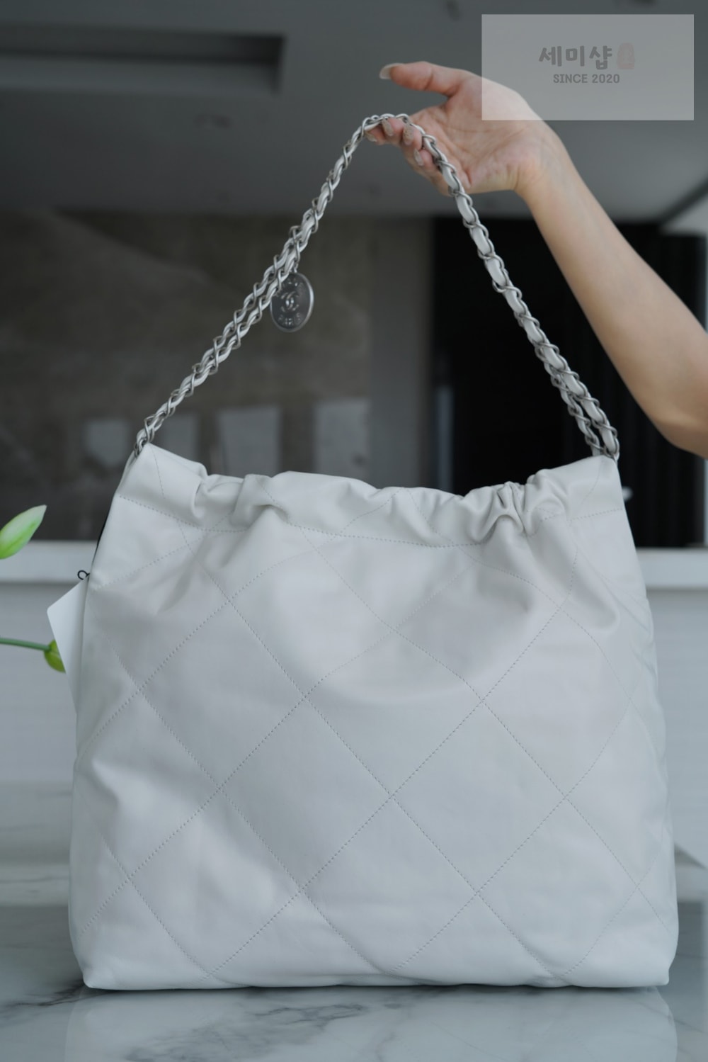 C H A N E L Chanel 22 Medium 화이트 Bag 7번 이미지