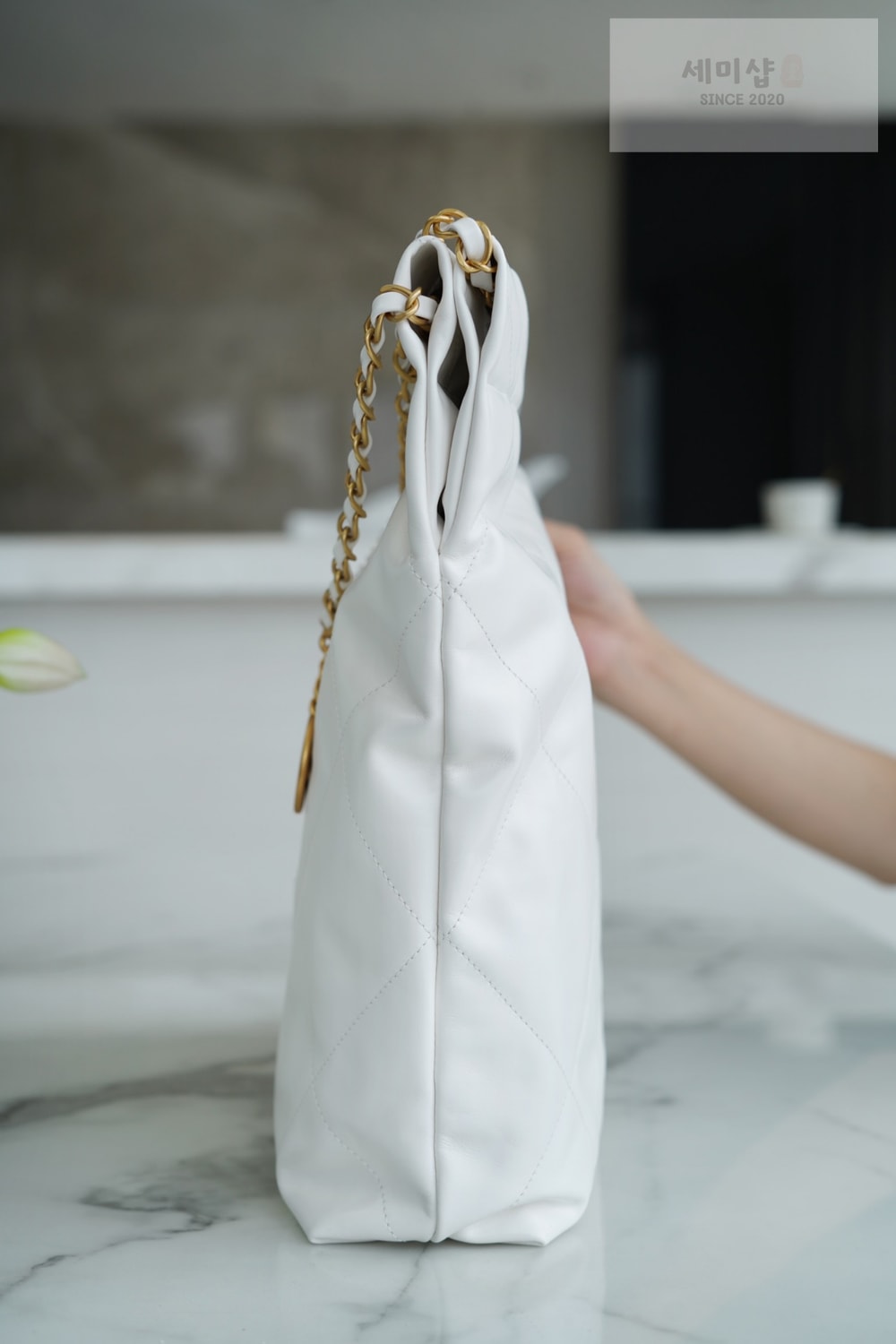C H A N E L Chanel 22 Medium 화이트 Bag 7번 이미지