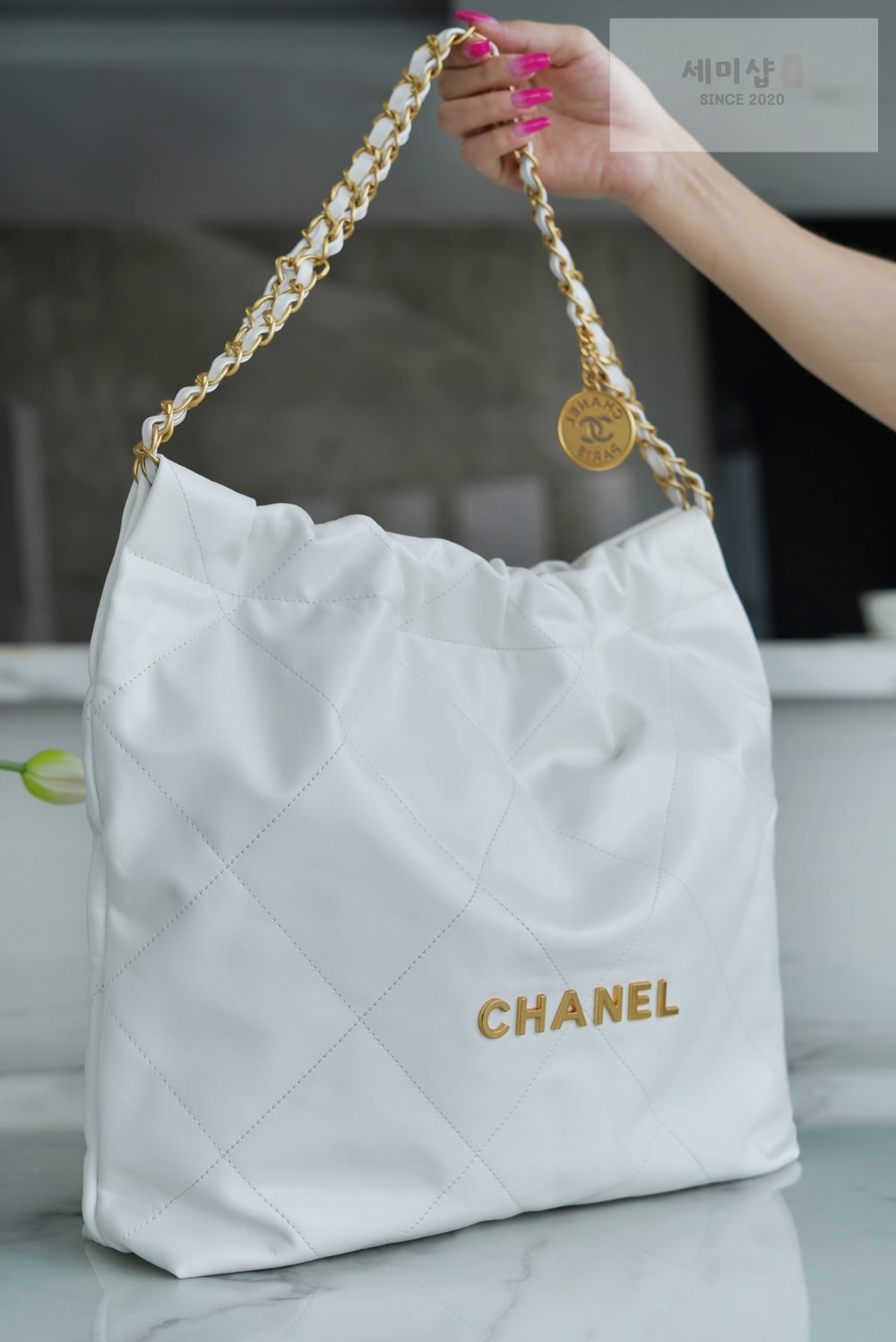 C H A N E L Chanel 22 Medium 화이트 Bag 3번 이미지
