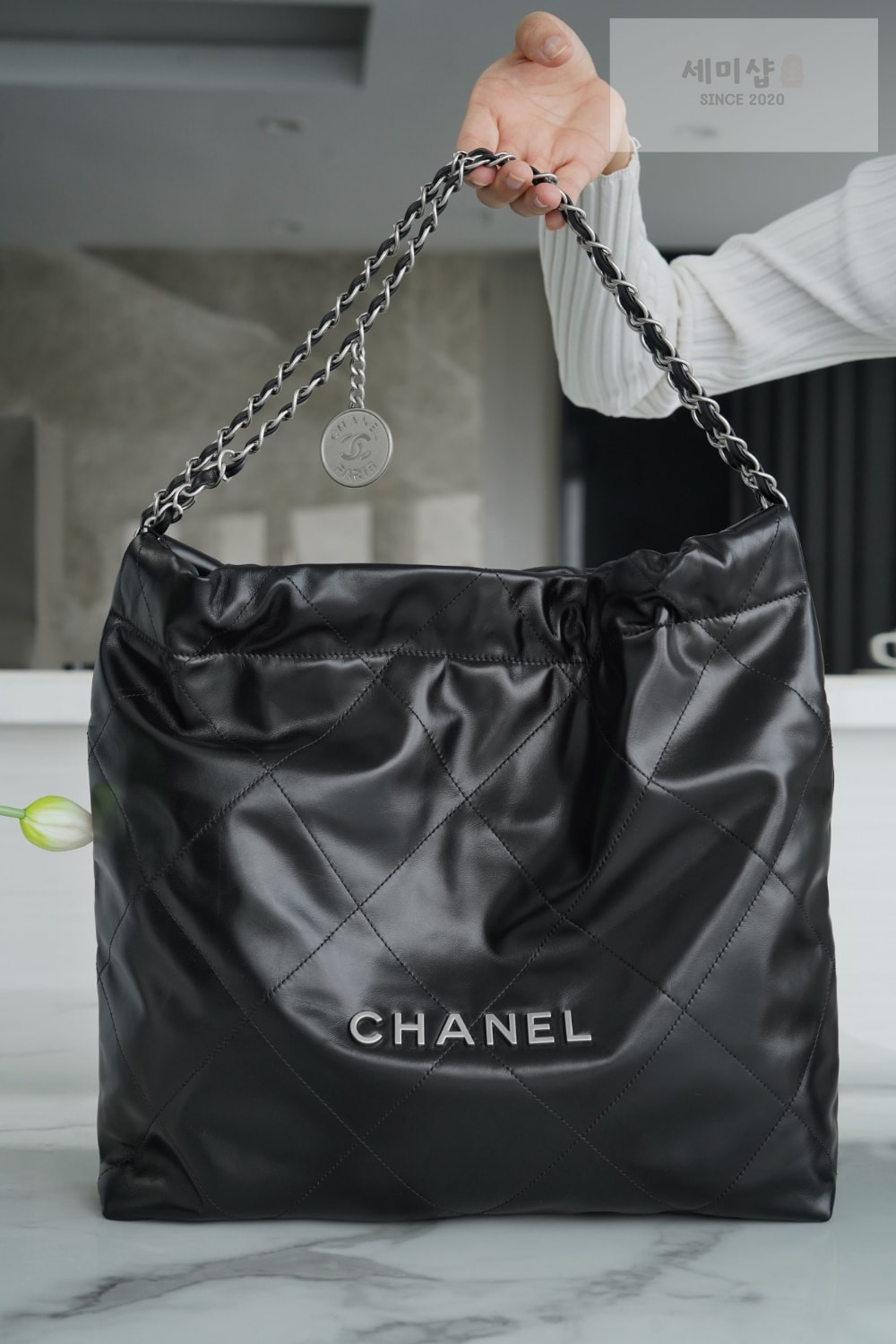 C H A N E L Chanel 22 Medium 블랙 Bag 1번 이미지