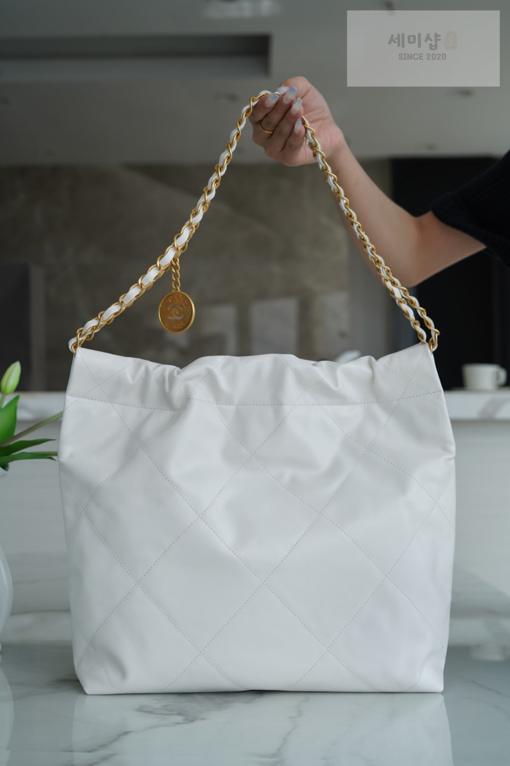 C H A N E L Chanel 22 Small 화이트 Bag 2번 이미지