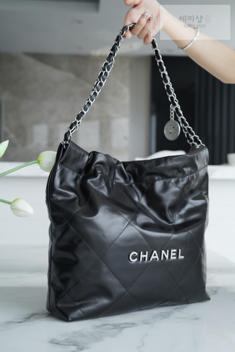 C H A N E L Chanel 22 Small 블랙 Bag 3번 이미지