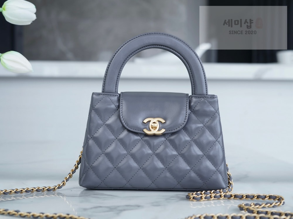 C H A N E L Chanel 23k Calfskin Kelly 그레이 Bag 1번 이미지