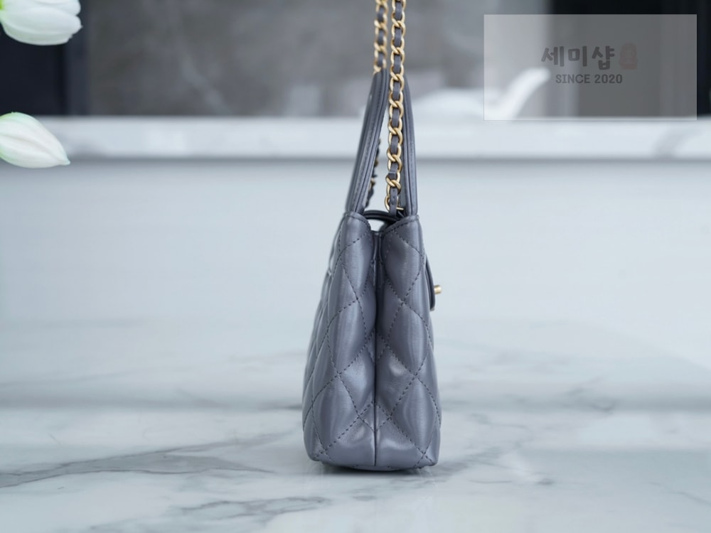 C H A N E L Chanel 23k Calfskin Kelly 그레이 Bag 3번 이미지