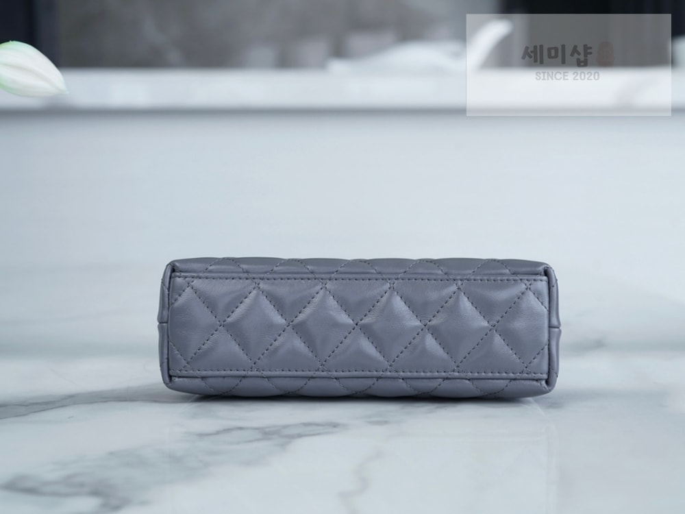C H A N E L Chanel 23k Calfskin Kelly 그레이 Bag 4번 이미지