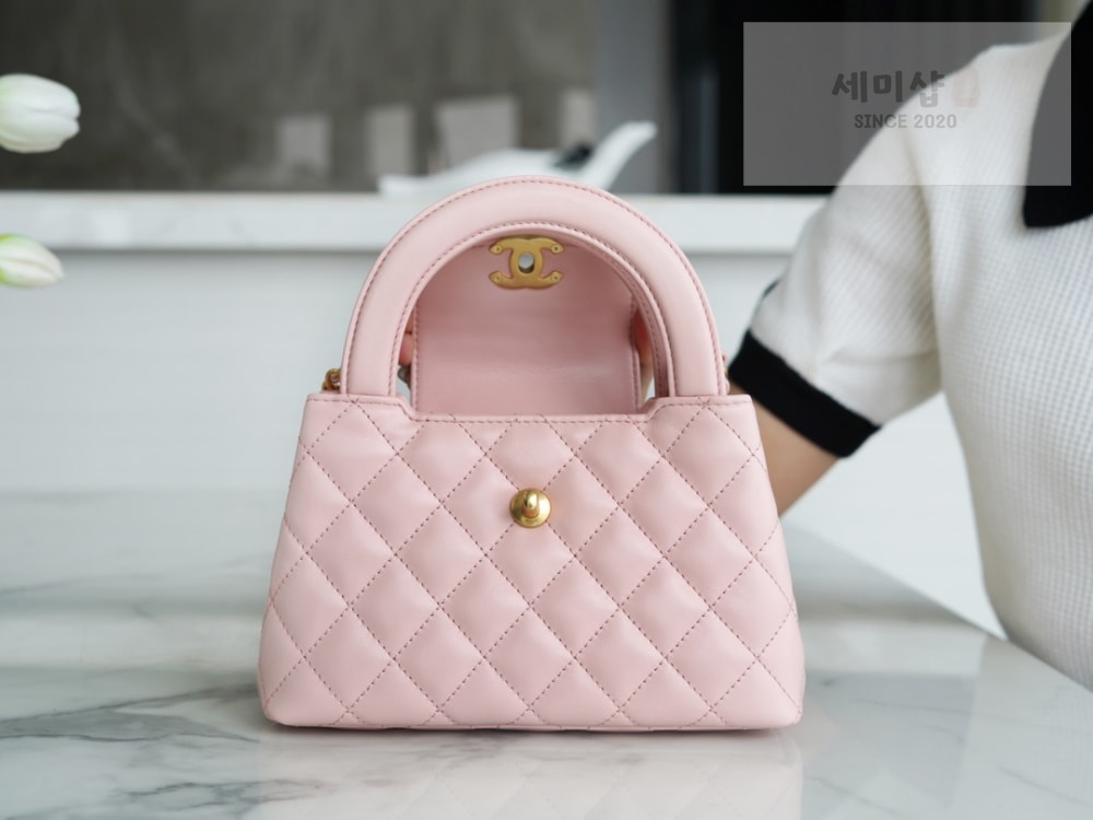 C H A N E L Chanel 23k Calfskin Kelly 파우더핑크 Bag 7번 이미지