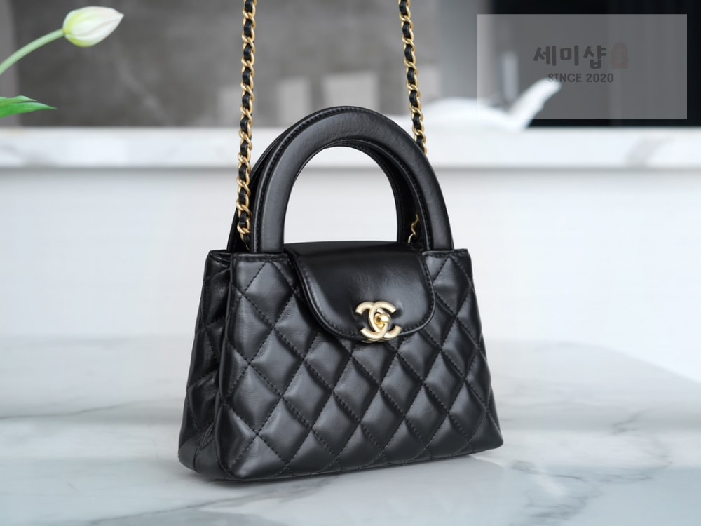 C H A N E L Chanel 23k Calfskin Kelly 블랙 Bag 3번 이미지