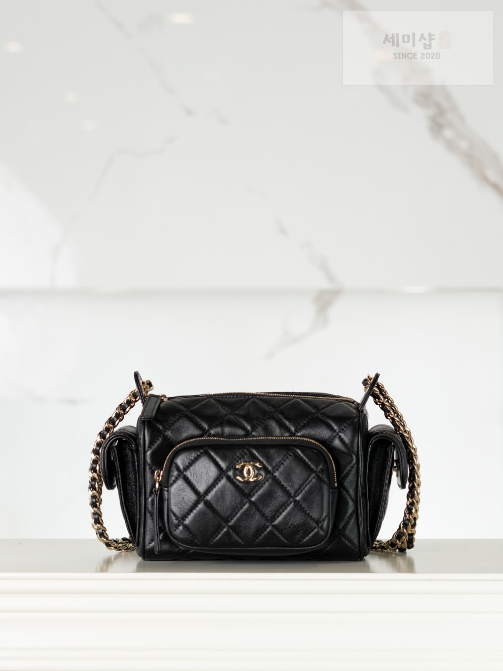 C H A N E L Chanel 24K Multi Pocket Camera 블랙 Bag 9번 이미지