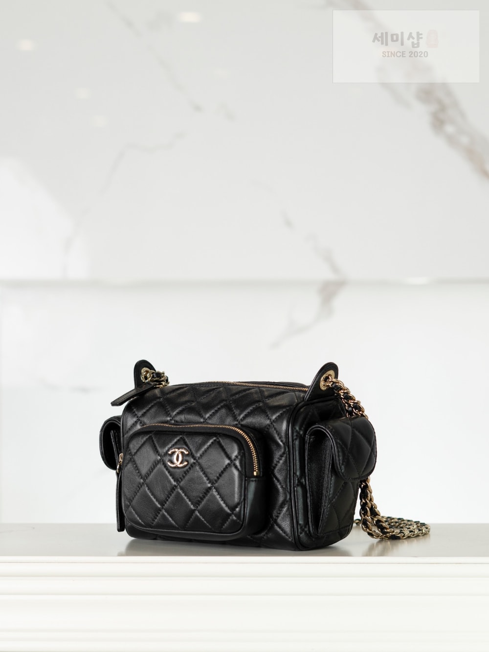 C H A N E L Chanel 24K Multi Pocket Camera 블랙 Bag 8번 이미지