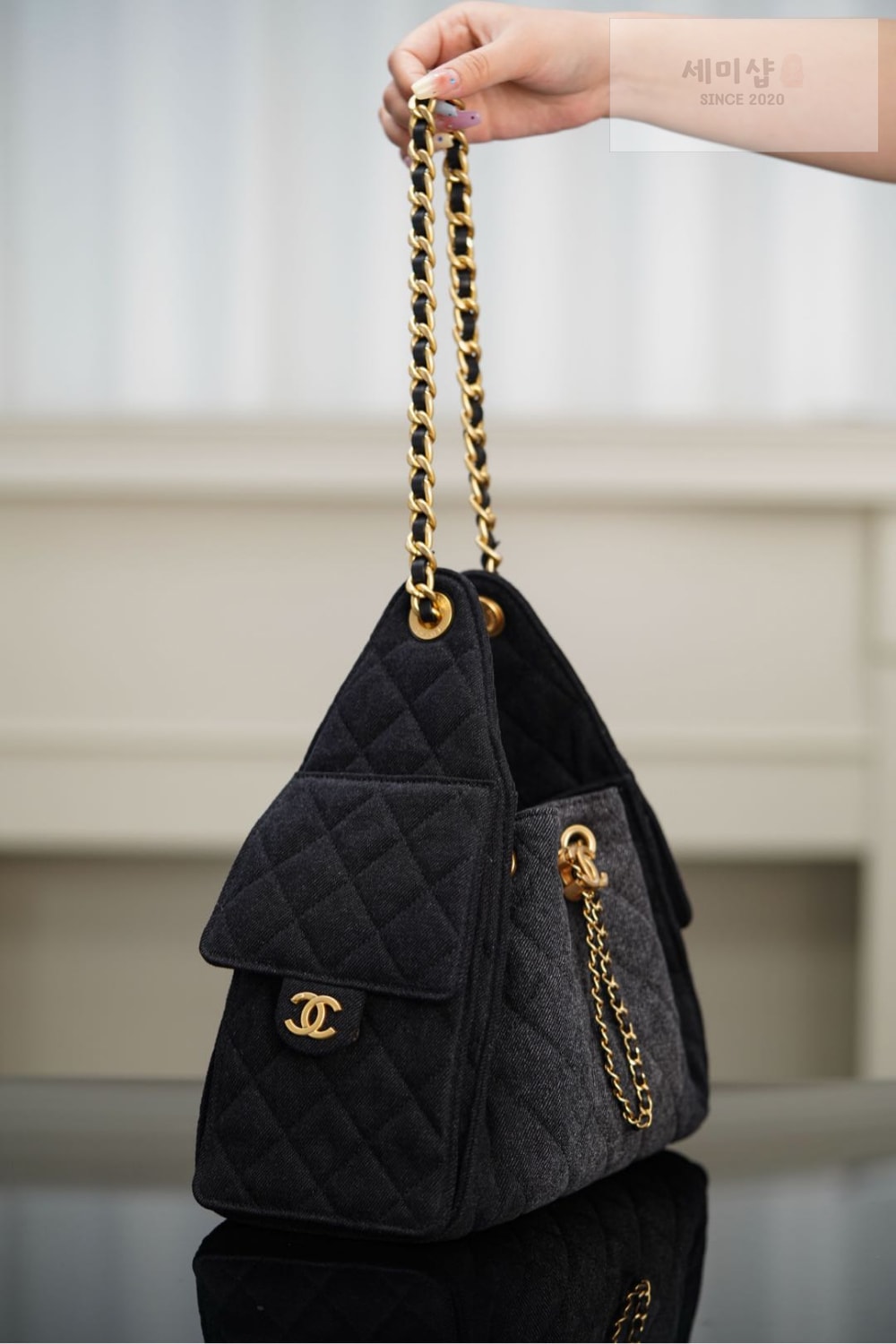 C H A N E L Chanel 25 Hobo Small 블랙데님 Bag 3번 이미지