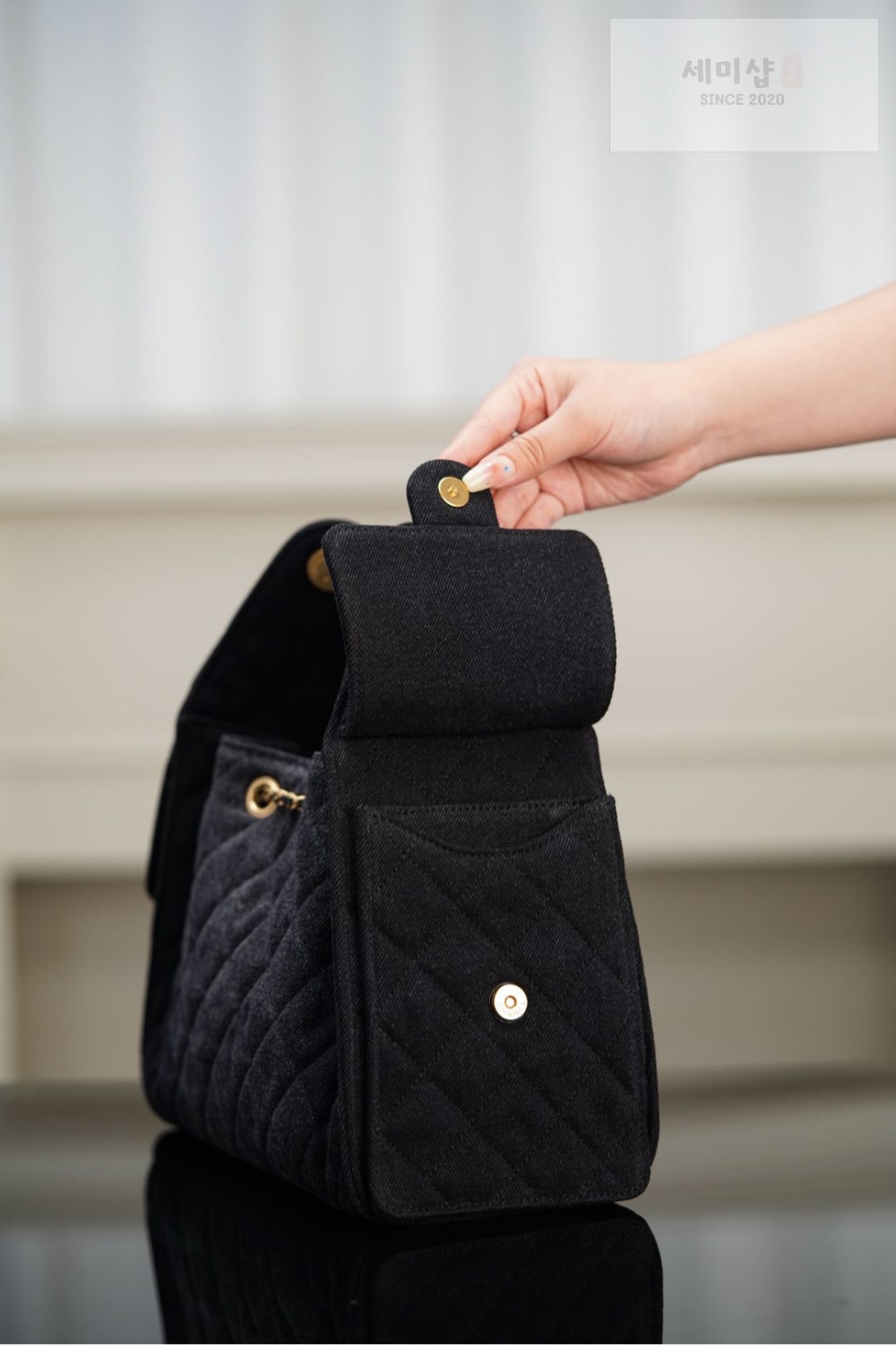 C H A N E L Chanel 25 Hobo Small 블랙데님 Bag 7번 이미지
