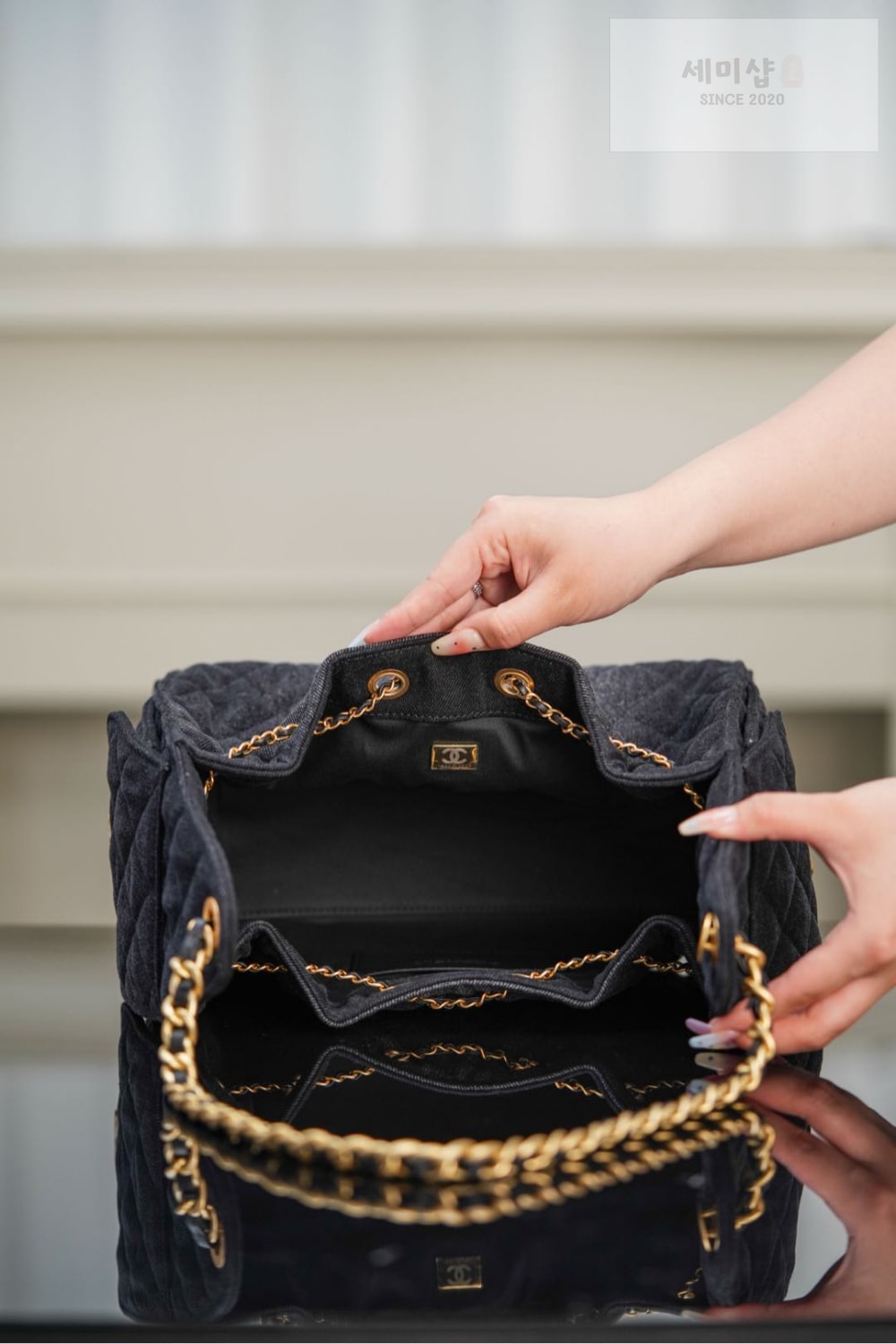C H A N E L Chanel 25 Hobo Small 블랙데님 Bag 8번 이미지